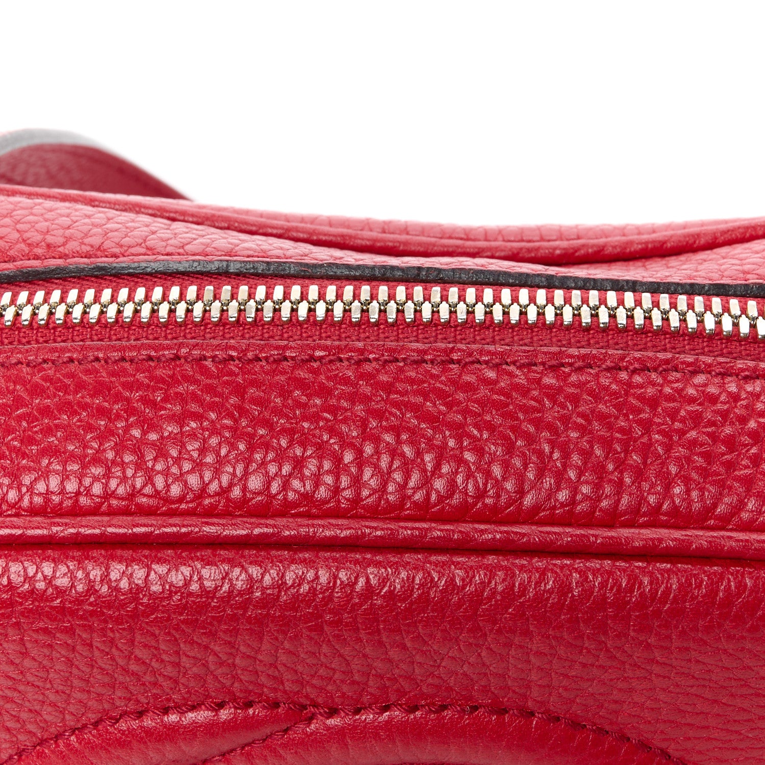 Gucci Pebbled Calfskin Small Soho Disco Bag Vibrant Red 13 of 17