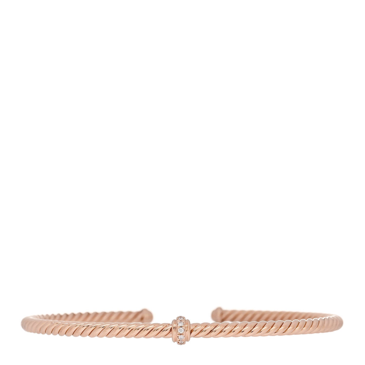 18K Rose Gold Diamond 3mm Renaissance Center Station Bracelet