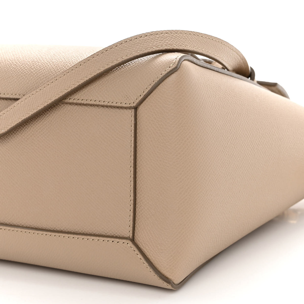 Grained Calfskin Micro Belt Bag Light Taupe