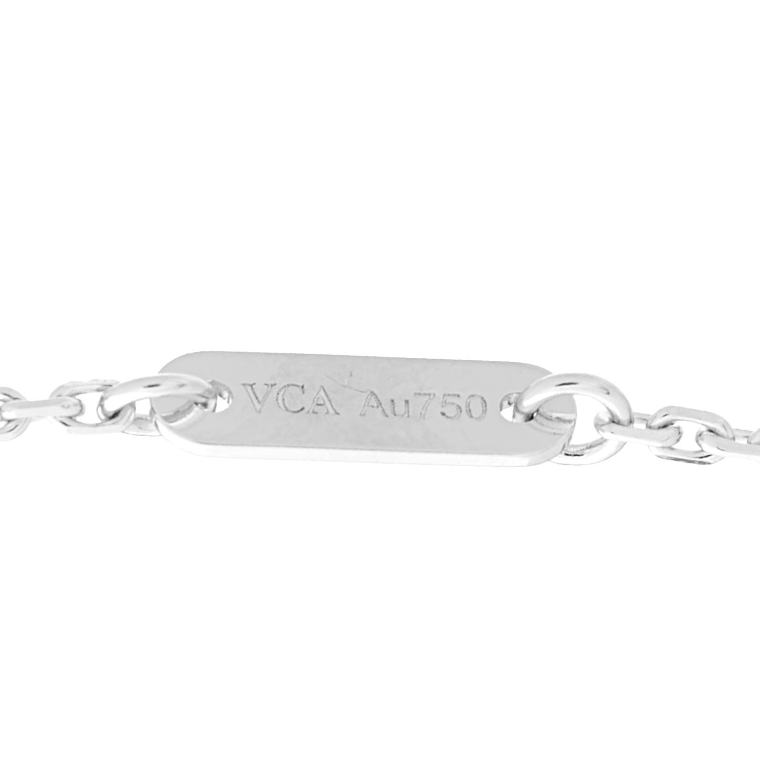Van Cleef & Arpels 18K White Gold Diamond Mini Frivole Pendant Necklace 4 of 6