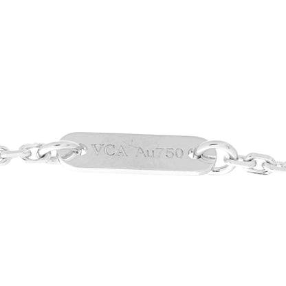 Van Cleef & Arpels 18K White Gold Diamond Mini Frivole Pendant Necklace 4 of 6