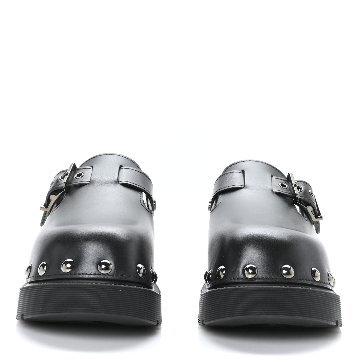 Christian Dior Calfskin Diorquake Buckled Lug Sole 15mm Clogs 37 Black 2 of 9