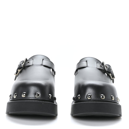 Christian Dior Calfskin Diorquake Buckled Lug Sole 15mm Clogs 37 Black 2 of 9