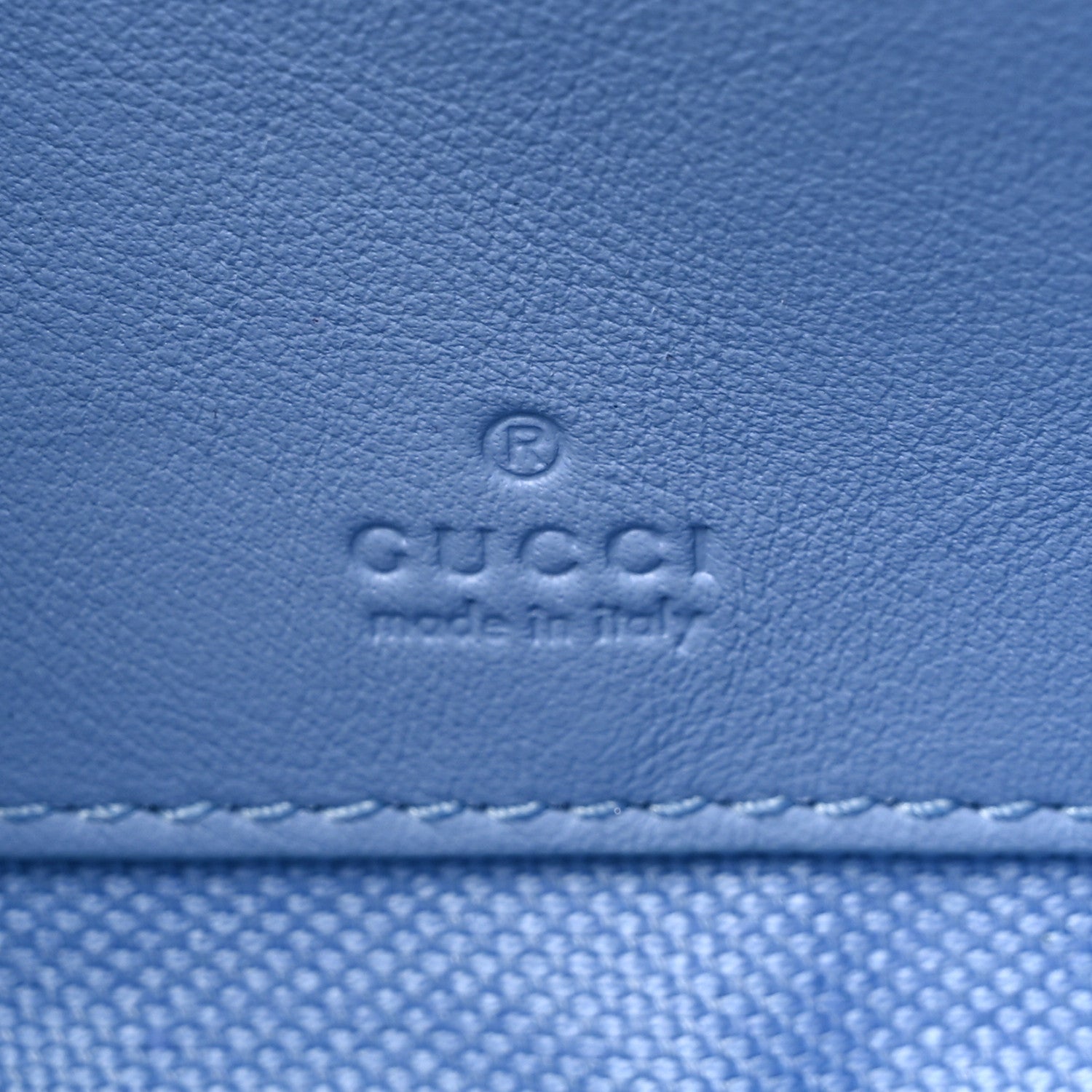 Gucci Dollar Calfskin Enamel Super Mini GG Marmont Chain Shoulder Bag Light Pink Blue 9 of 18