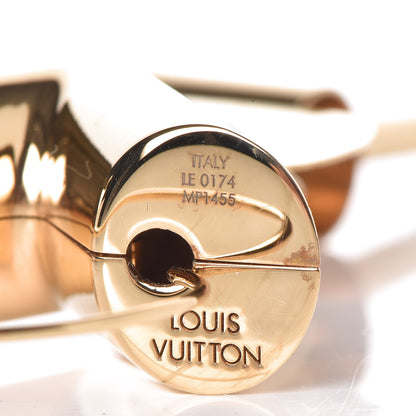 Louis Vuitton Essential V Single Hoop Earring Gold 4 of 5