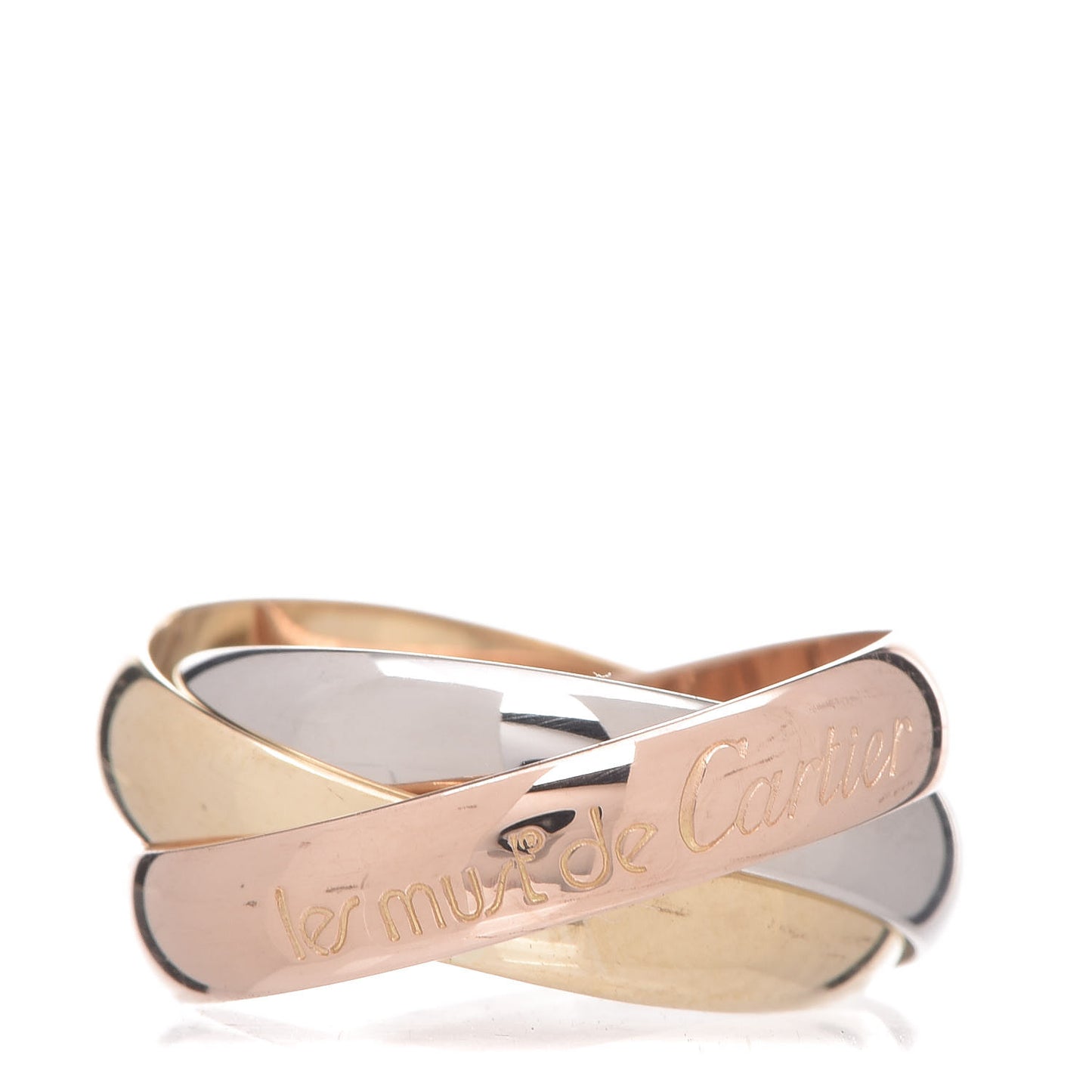 18K Pink Yellow White Gold Classic Les Must De Trinity Ring 47 4