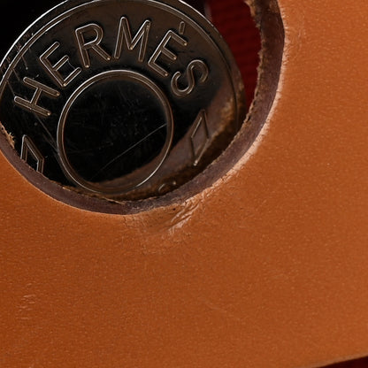 Hermes Vache Hunter Toile Herbag Zip 31 PM Rouge Tomate Natural 12 of 14
