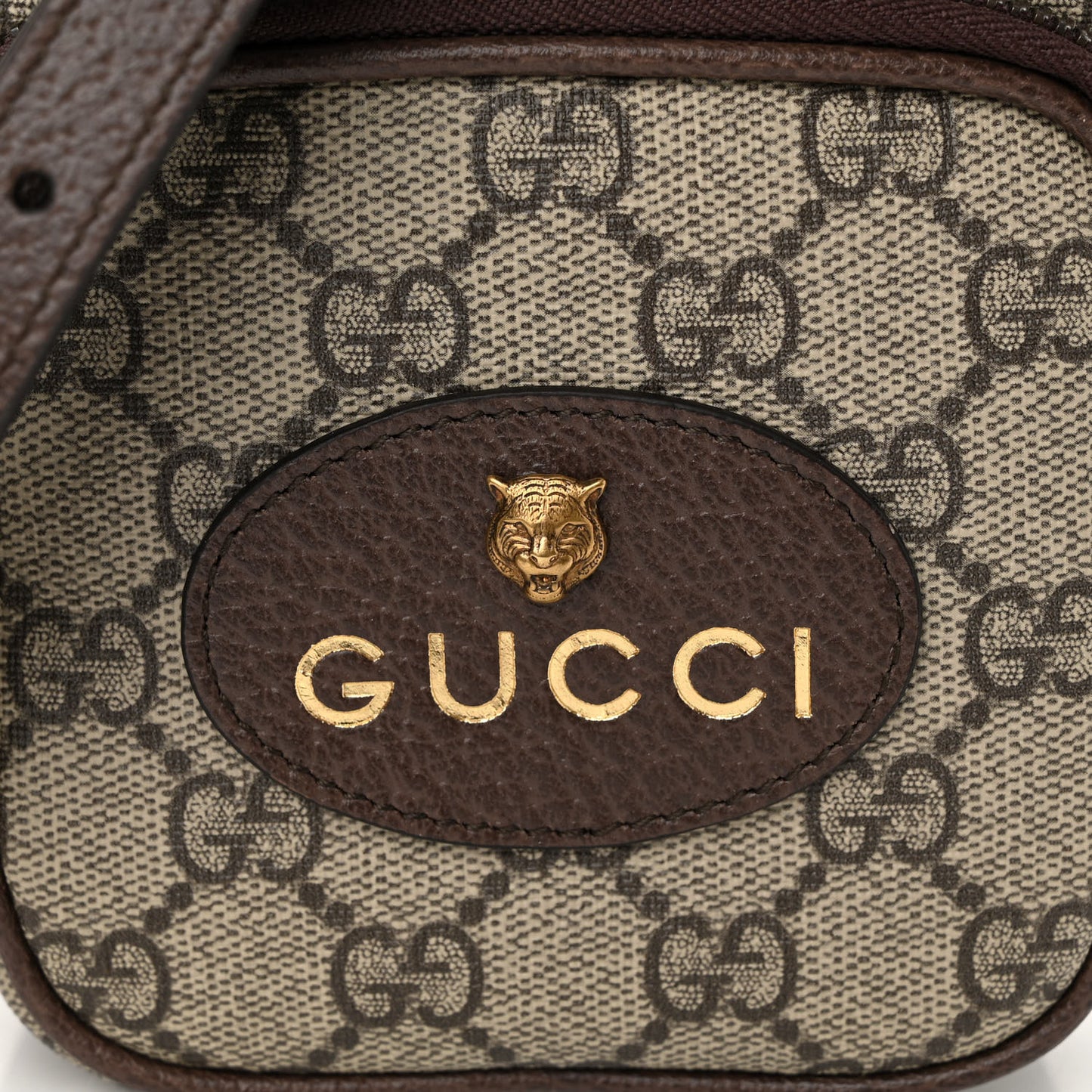 GG Supreme Monogram Mini Neo Vintage Double Zip Messenger Bag Beige New Acero Crop