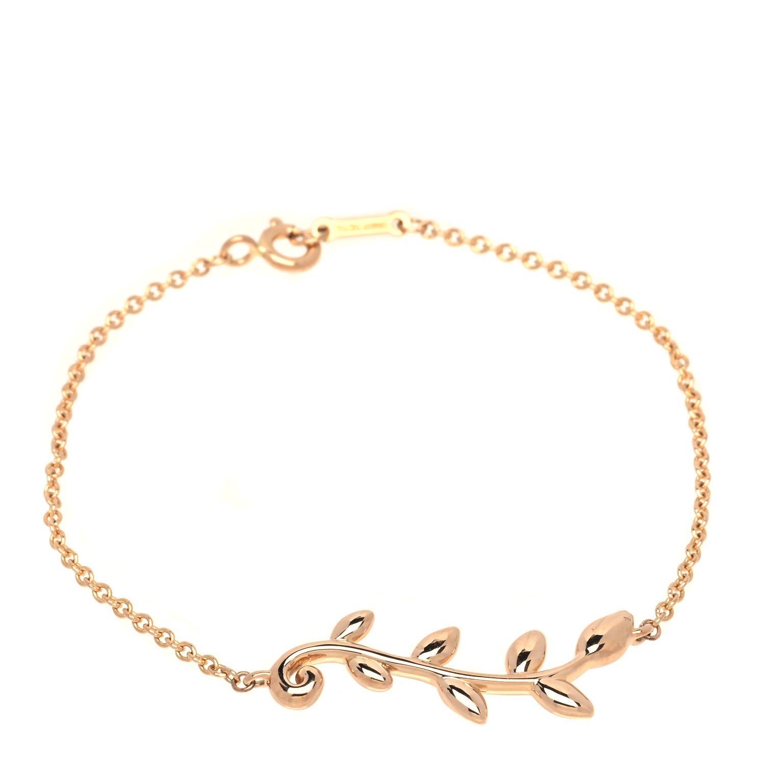 Tiffany 18K Rose Gold Paloma Picasso Olive Leaf Bracelet 1 of 6