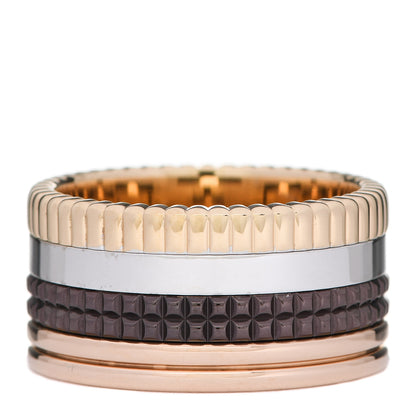 Boucheron 18K Pink Yellow White Gold PVD Large Quatre Classique Ring 59 8.75 1 of 8
