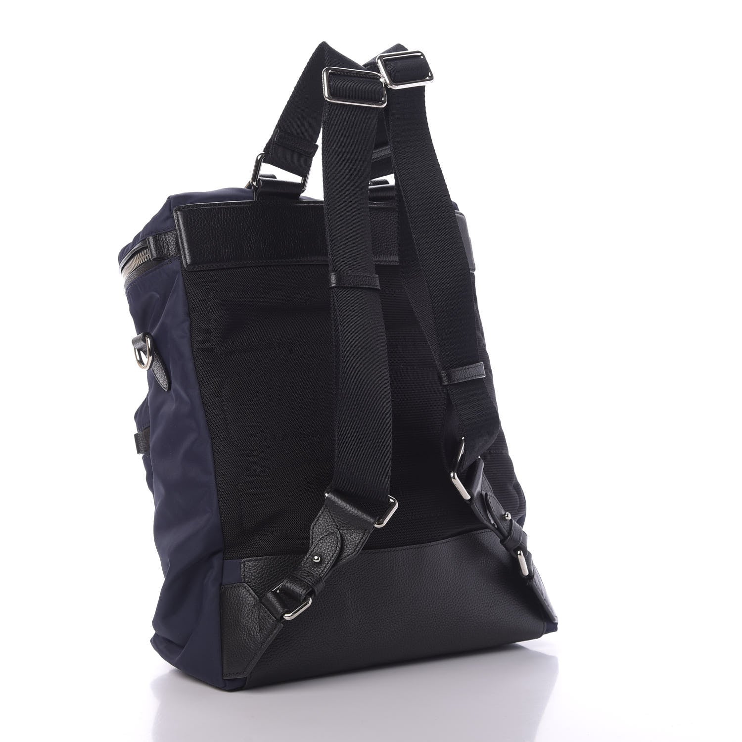 Burberry Nylon Pebbled Calfskin Backpack Navy 2 of 11
