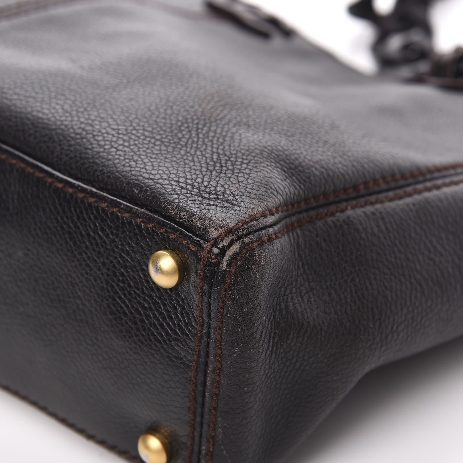 Chanel Calfskin Wood Chain Tote Black 10 of 15