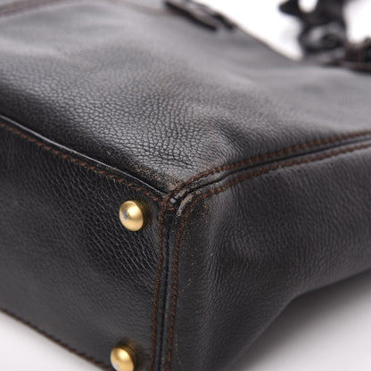 Chanel Calfskin Wood Chain Tote Black 10 of 15