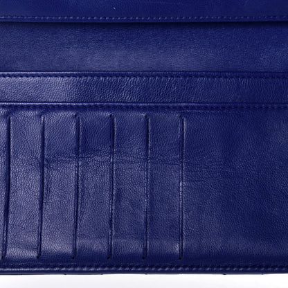 Chanel Lambskin Quilted Large Flap Wallet Navy 10 of 10