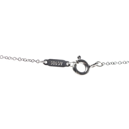 Tiffany Sterling Silver Diamond Daisy Key Pendant Necklace 4 of 5