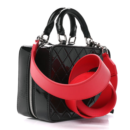 Chanel Patent Quilted Travel Kit Vanity Case Black 3 of 11