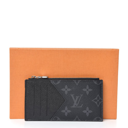 Louis Vuitton Monogram Eclipse Taiga Coin Card Holder 7 of 7