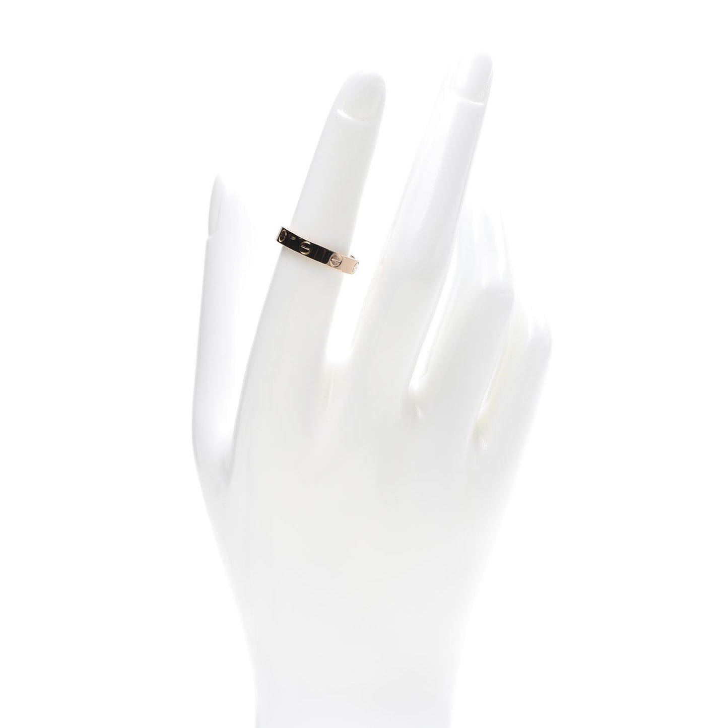 18K Pink Gold 3.5mm LOVE Wedding Band Ring 53 6.5