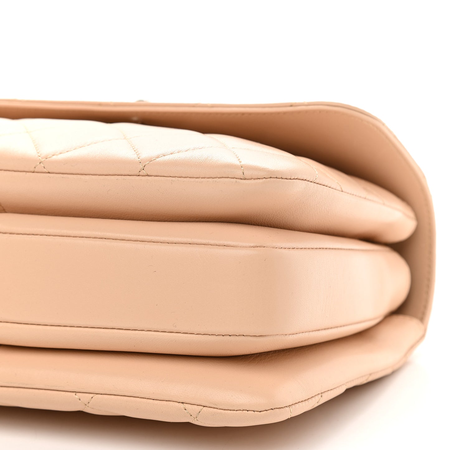 Lambskin Quilted Small Trendy CC Dual Handle Flap Bag Beige