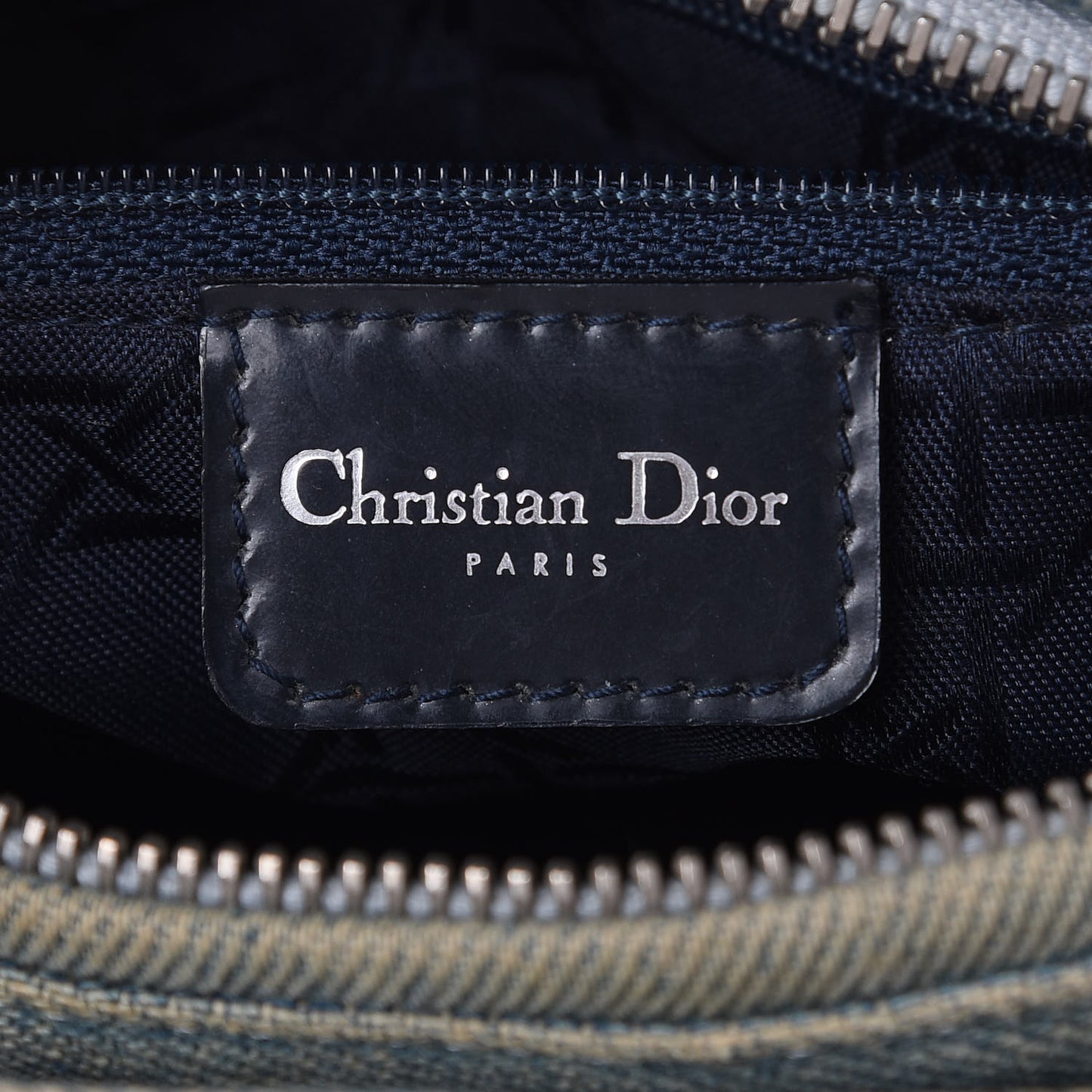 Denim Cannage Medium Lady Dior Blue