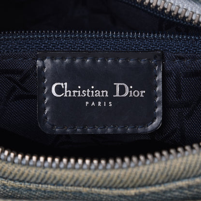 Christian Dior Denim Cannage Medium Lady Dior Blue 6 of 13