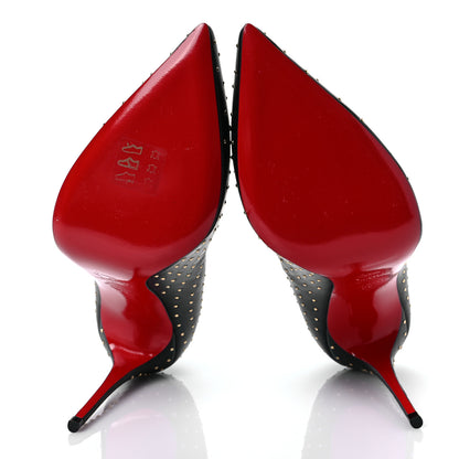 Christian Louboutin Nappa Pigalle Follies Plume 100 Pumps 39 Black Antique Gold 5 of 7