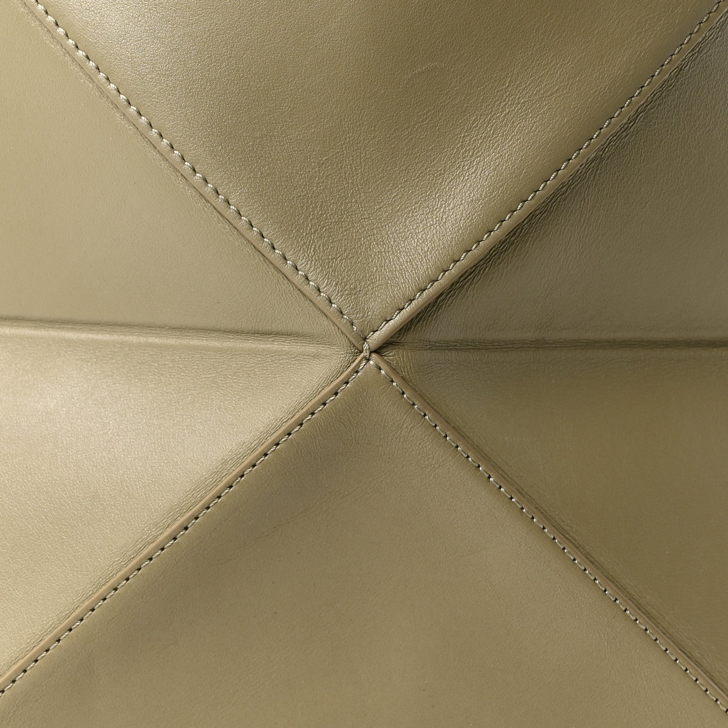 Loewe Shiny Calfskin Medium Puzzle Fold Tote Dark Khaki 8 of 10