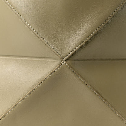 Loewe Shiny Calfskin Medium Puzzle Fold Tote Dark Khaki 8 of 10