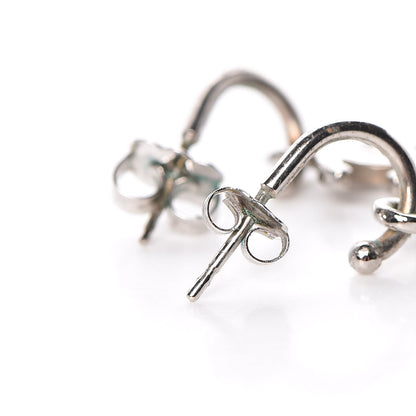 Chanel Ruthenium CC Drop Earrings Silver 3 of 3