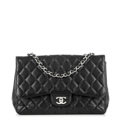 Chanel Caviar Quilted Jumbo Single Flap Black 1 of 7