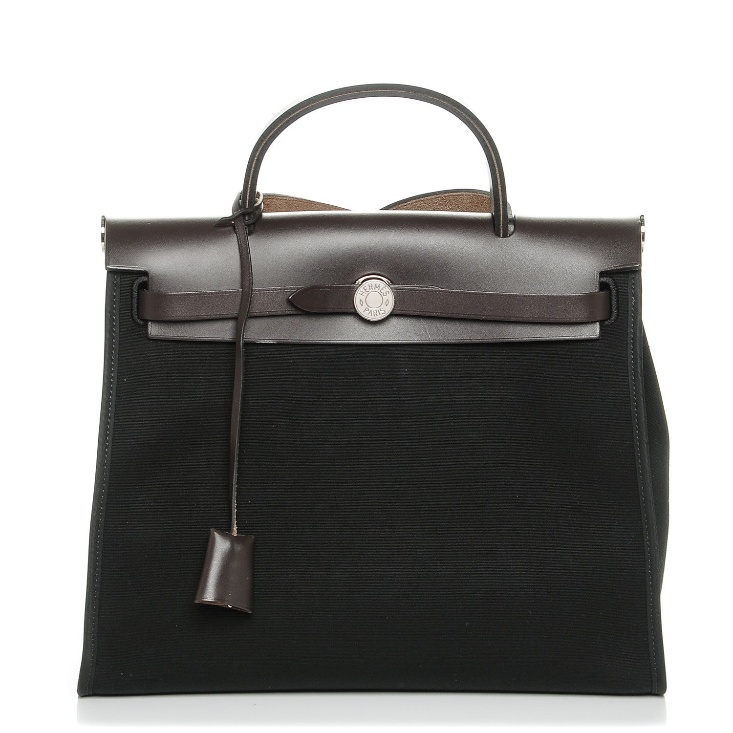 Hermes Military Toile Vache Hunter Herbag Zip PM 31 Black 1 of 8