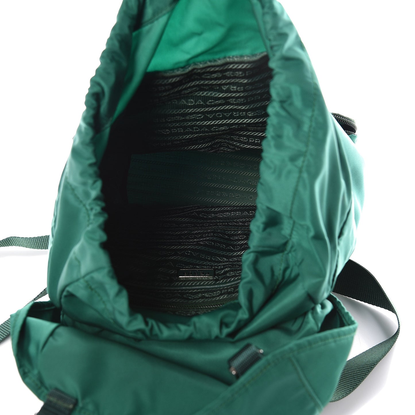 Nylon Vela Saffiano Double Buckle Backpack Oleandro