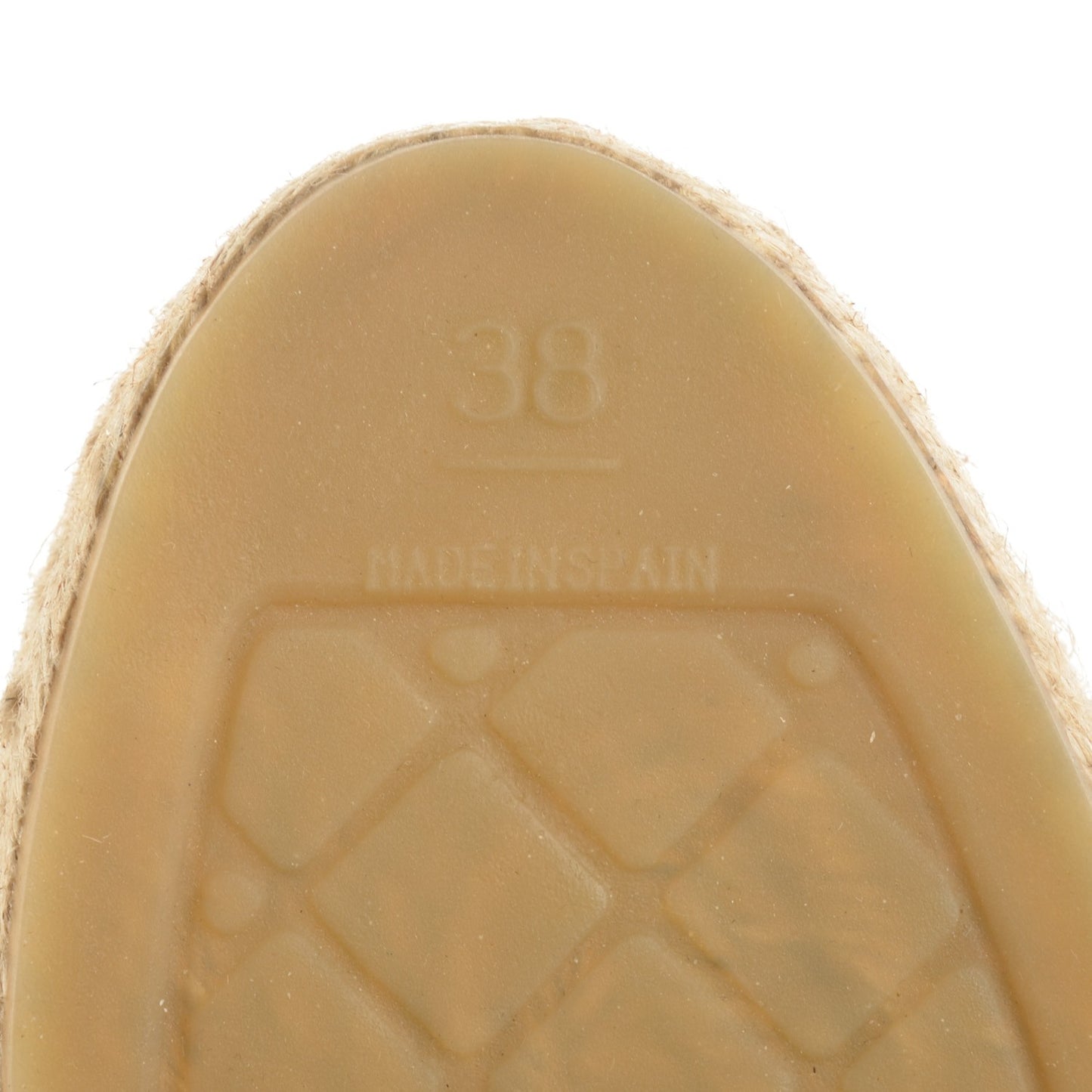 Lambskin CC Espadrilles 38 Beige Black