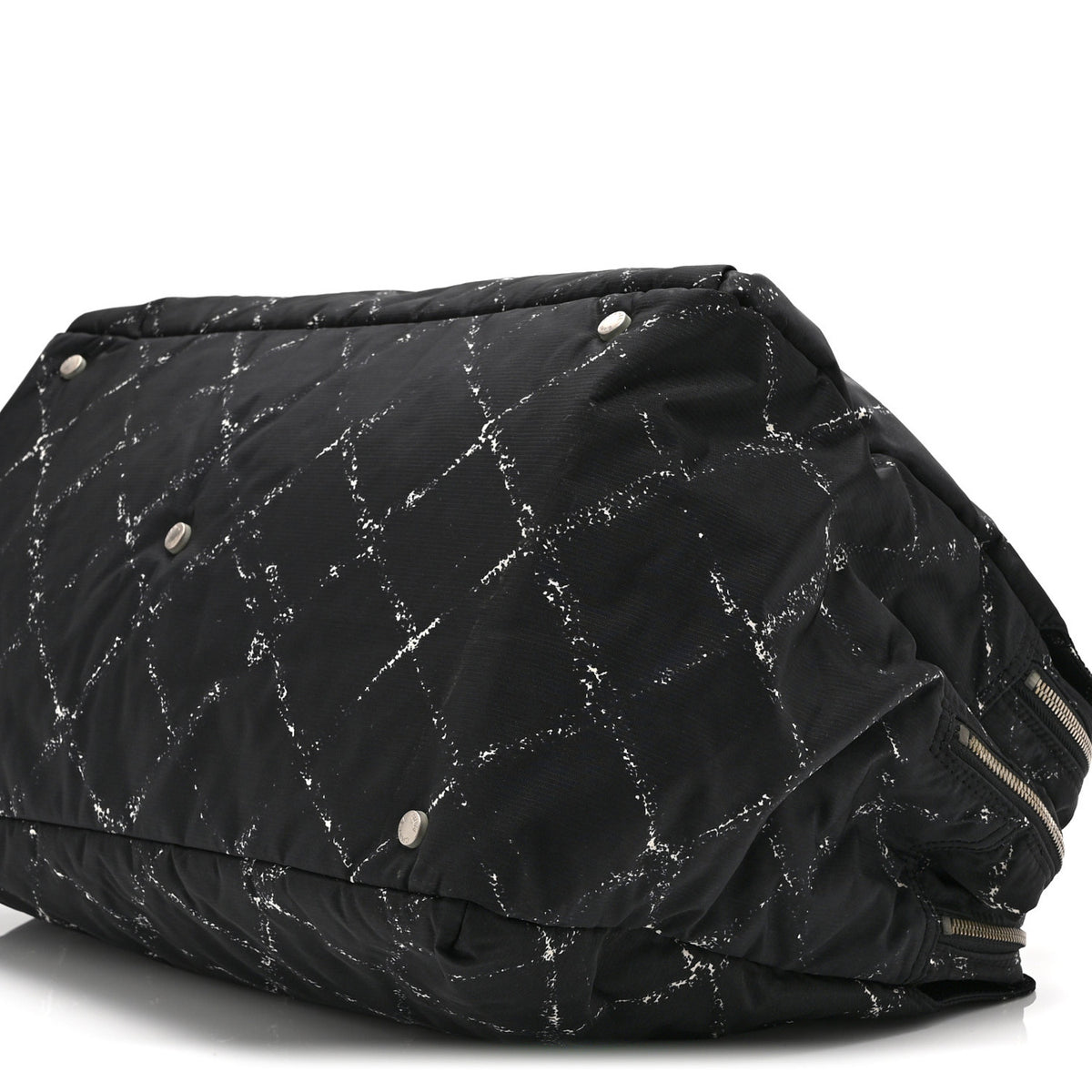 Nylon Travel Duffel Bag Black