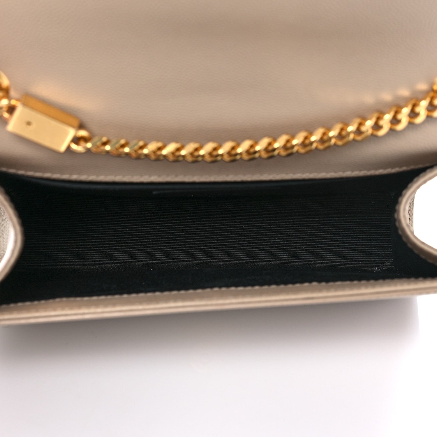 Saint Laurent Grain De Poudre Small Monogram Kate Satchel Dark Beige 5 of 8