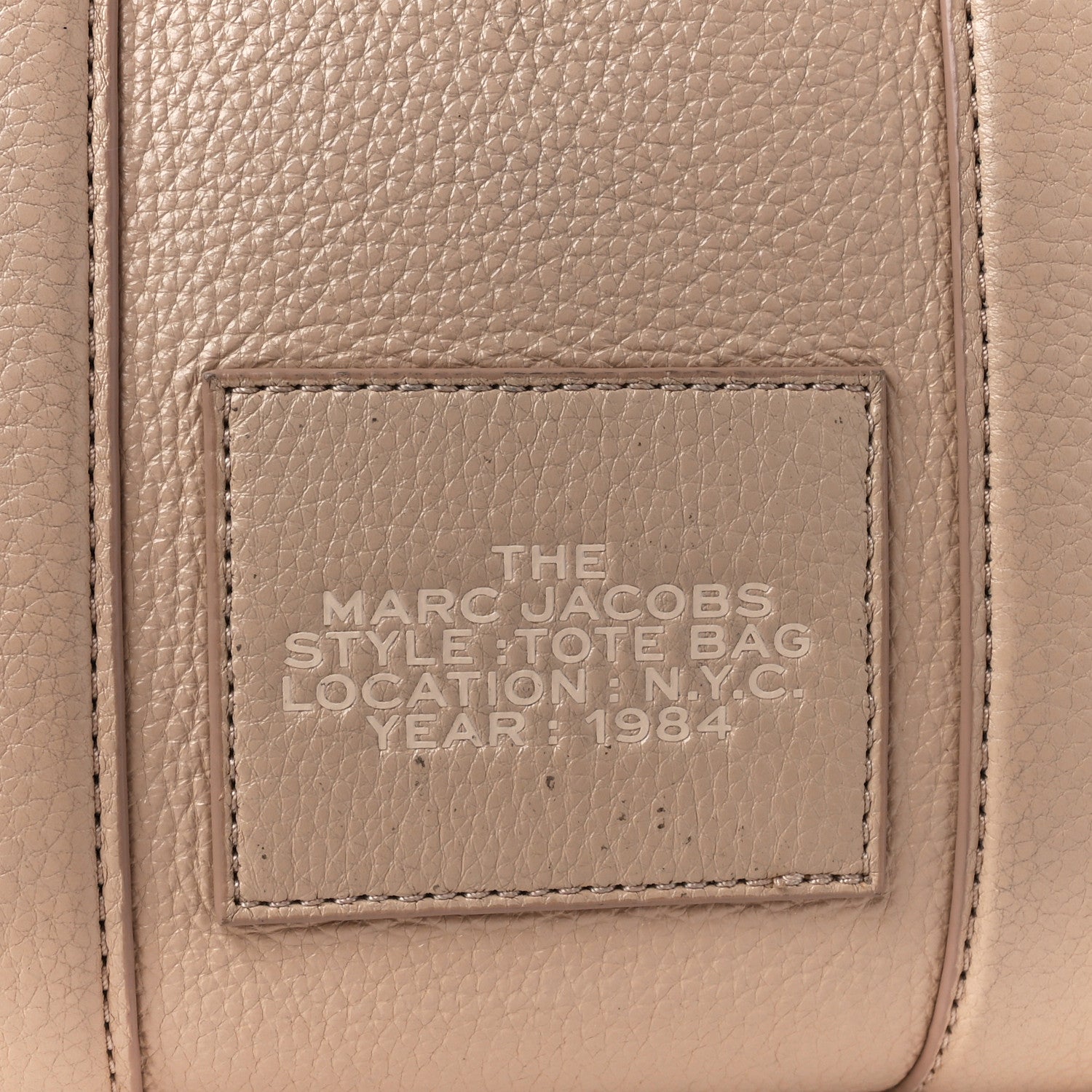Marc Jacobs Grained Calfskin Small The Tote Bag Twine 9 of 15