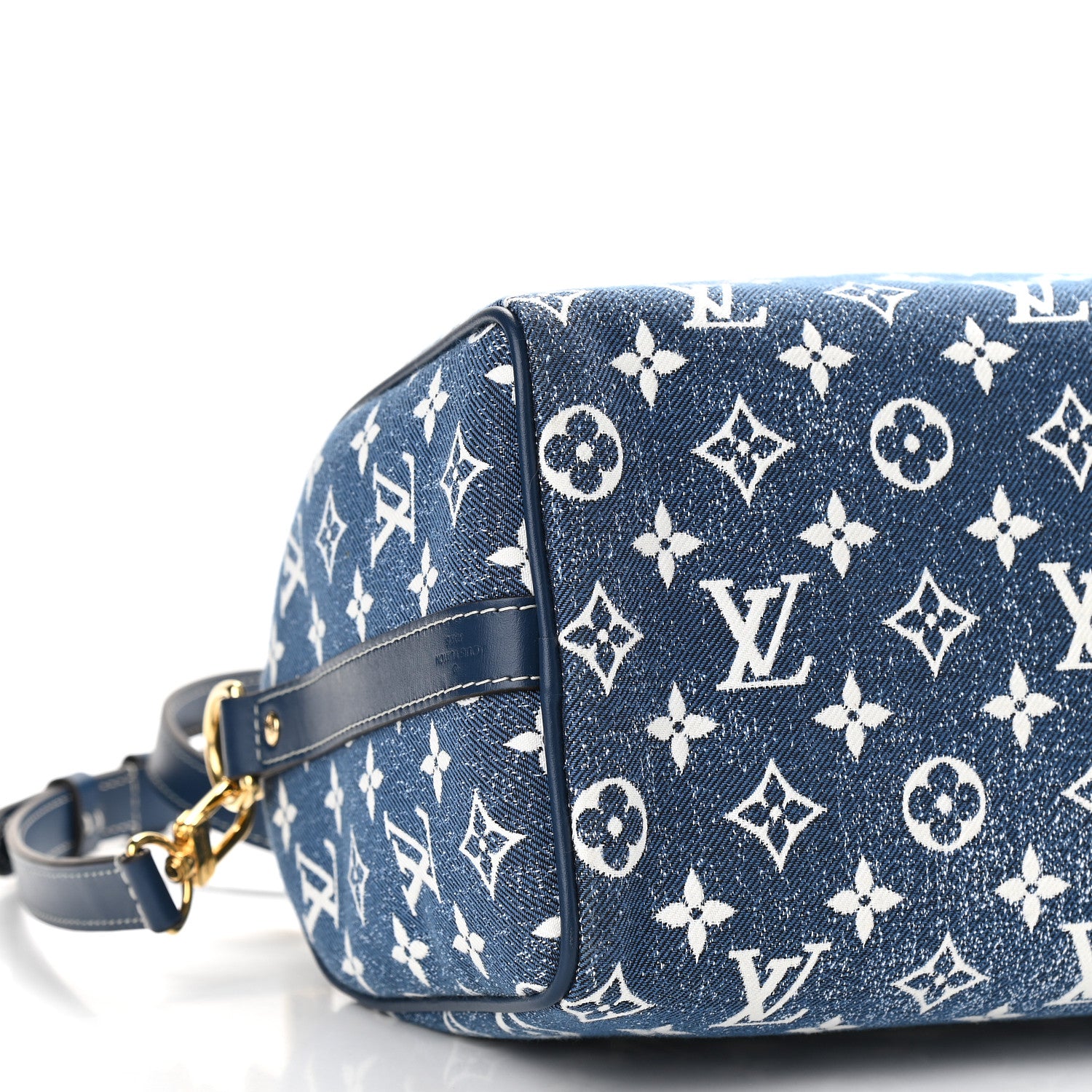 Louis Vuitton Monogram Jacquard Denim Speedy Bandouliere 25 Bleu 8 of 9