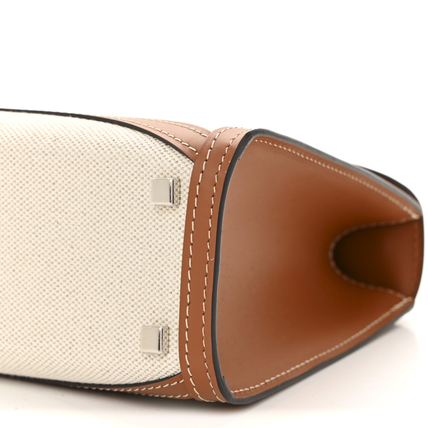 Cotton Canvas Linen Calfskin Gabrielle BB Brown