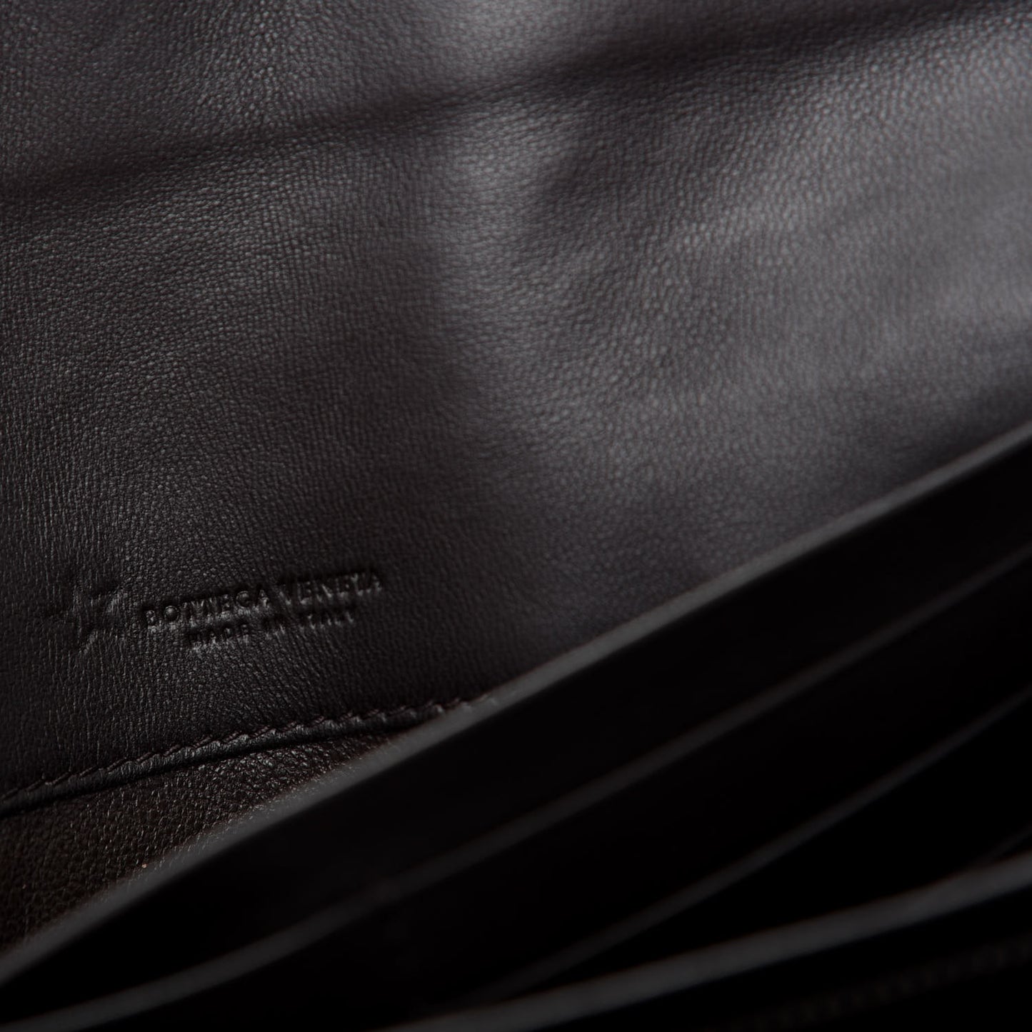 Nappa Intrecciato Continental Wallet Ebano