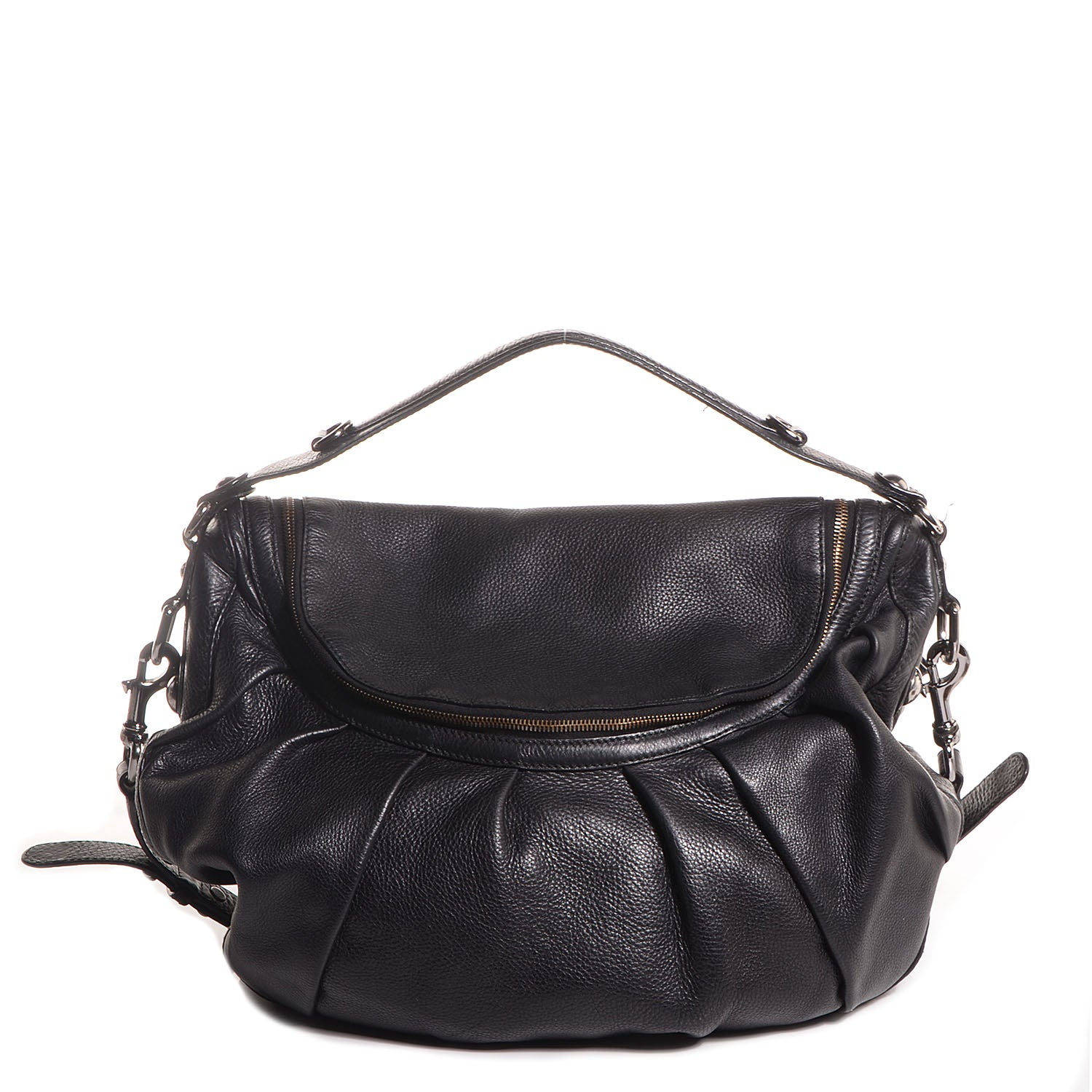 Gucci Leather Icon Bit Medium Shoulder Bag Black 1 of 8