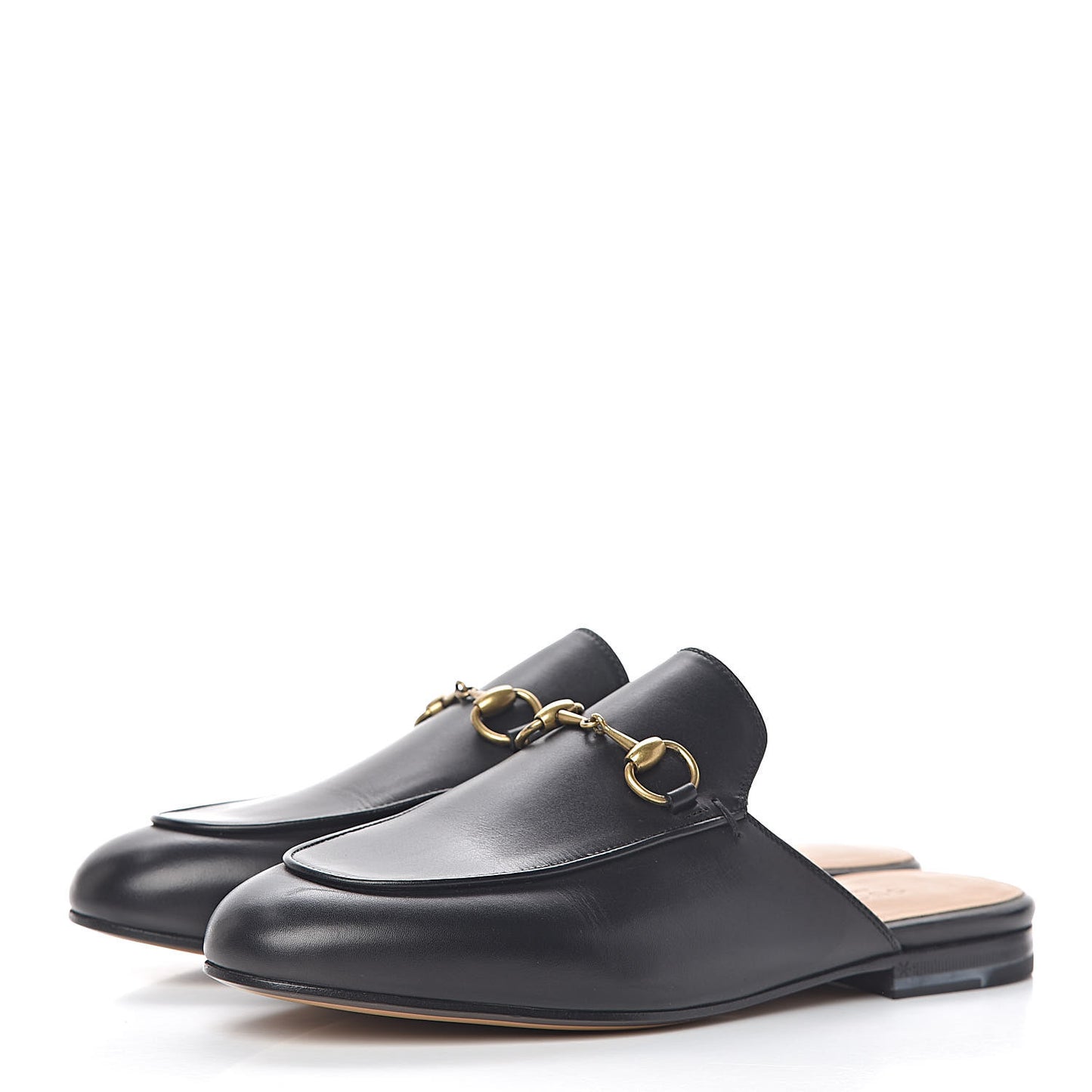 Calfskin Womens Princetown Slippers 36.5 Black