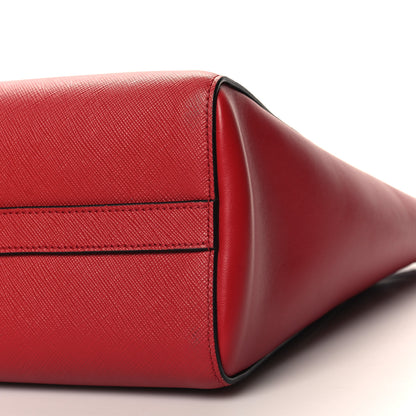 Prada Saffiano Soft Calfskin Tote Fuoco 9 of 9