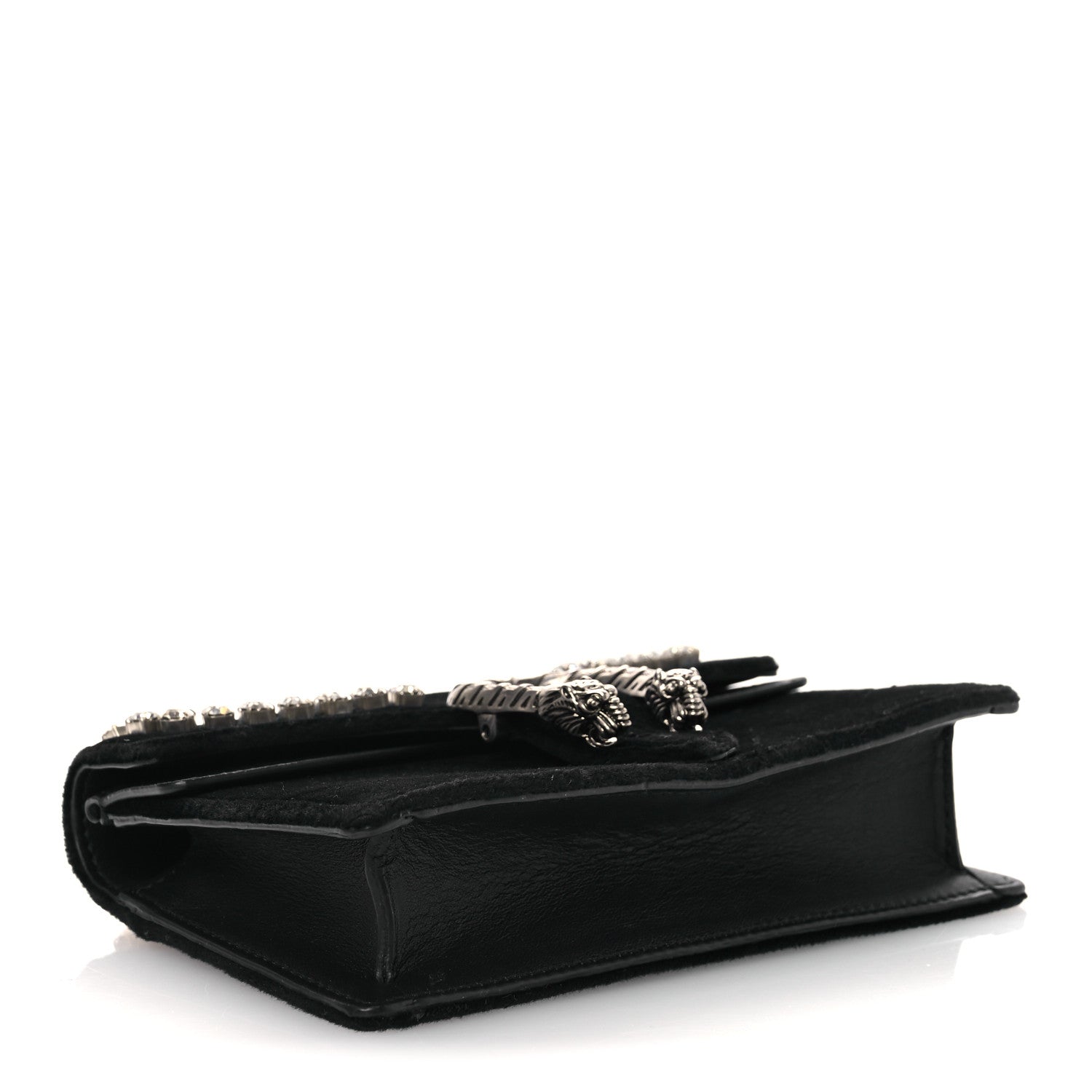 Gucci Velvet Crystal Super Mini Dionysus Shoulder Bag Black 4 of 10