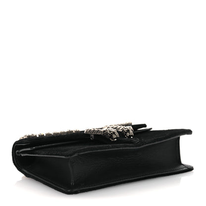 Gucci Velvet Crystal Super Mini Dionysus Shoulder Bag Black 4 of 10