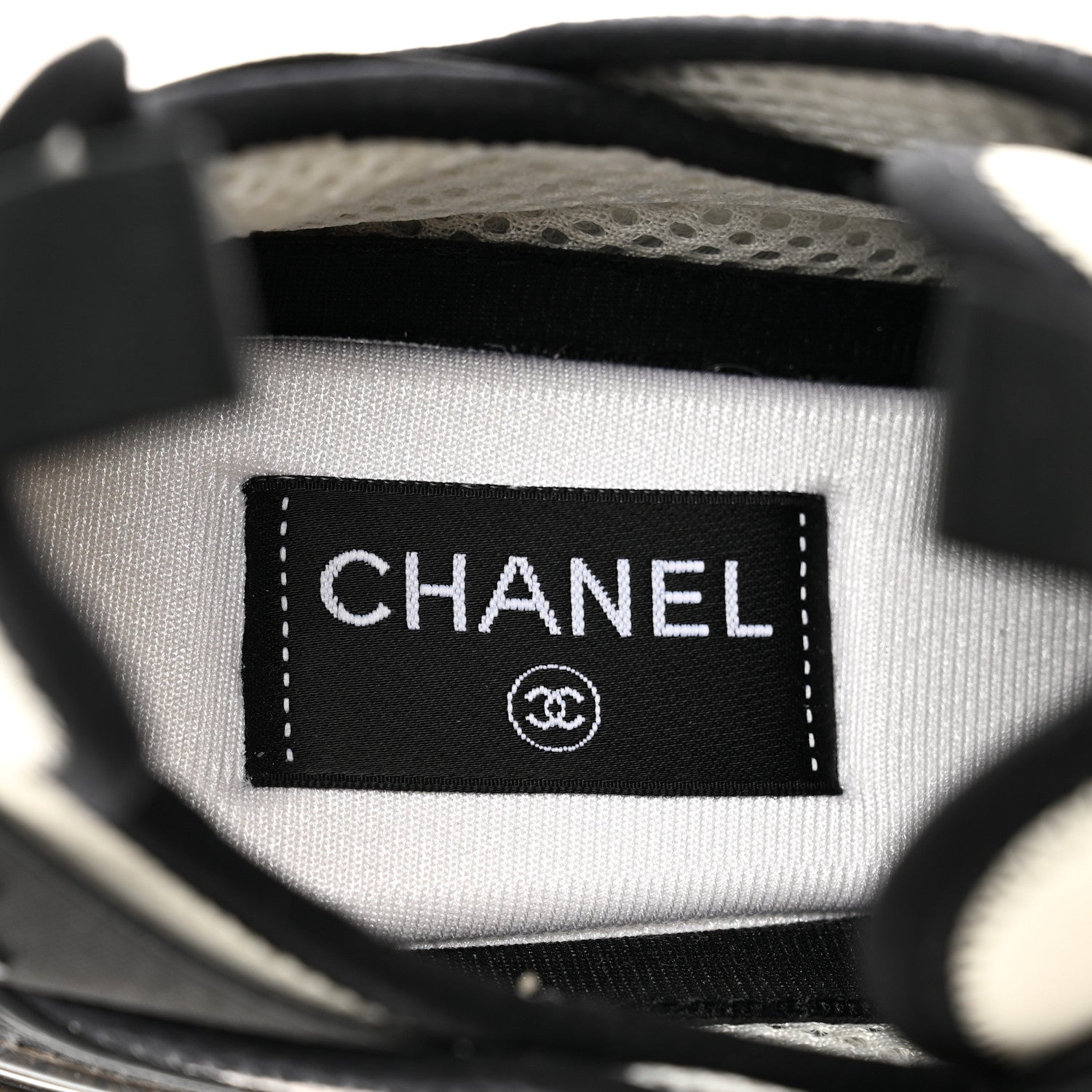 Chanel Fabric Suede Calfskin CC Sneakers 41 White Black 7 of 8