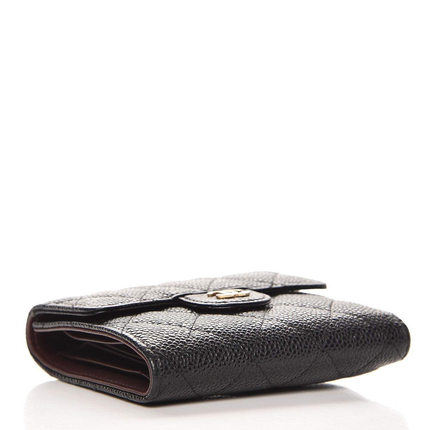 Chanel Caviar Quilted Compact Flap Wallet Black 4 of 9