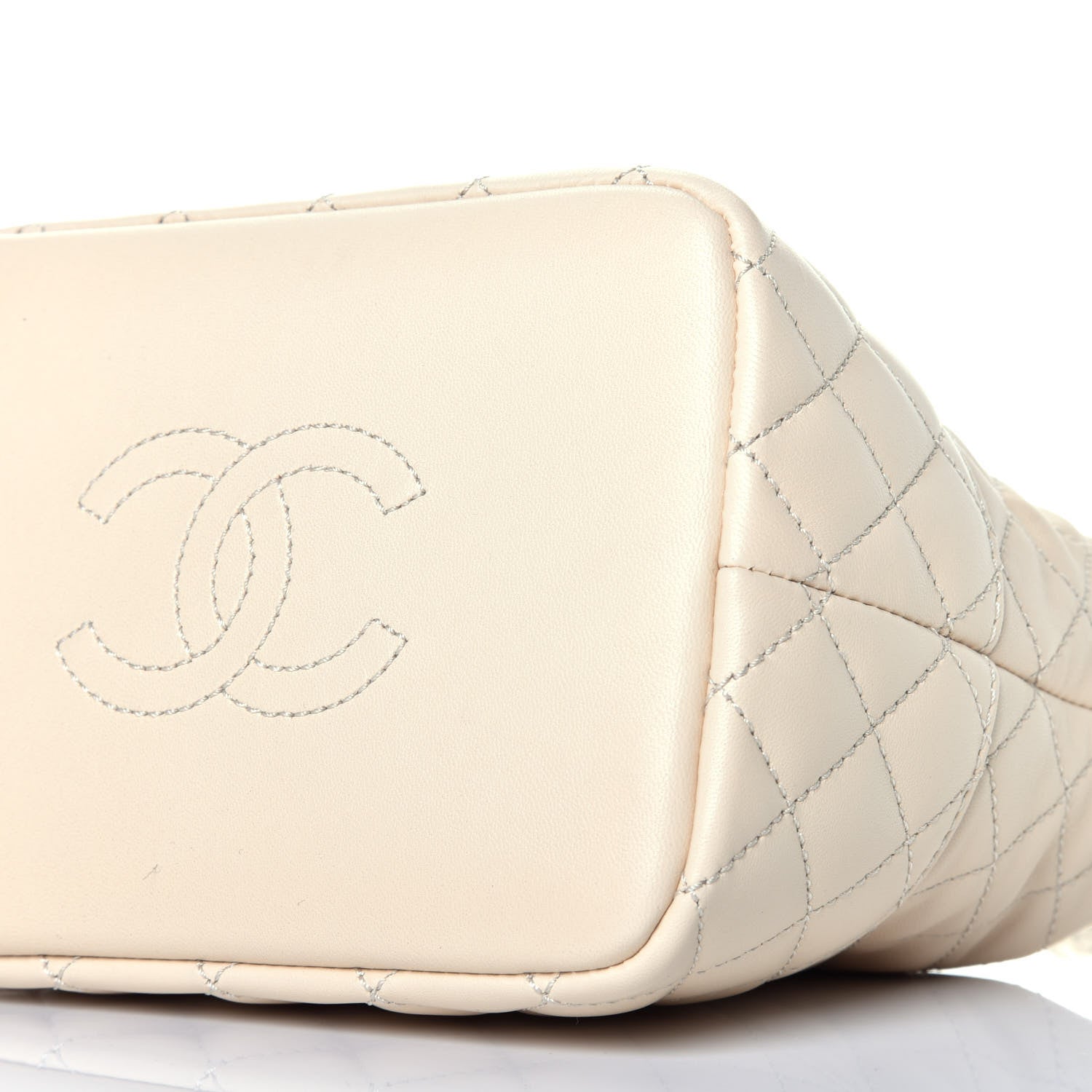 Chanel Lambskin Quilted Small Hobo Beige 10 of 12