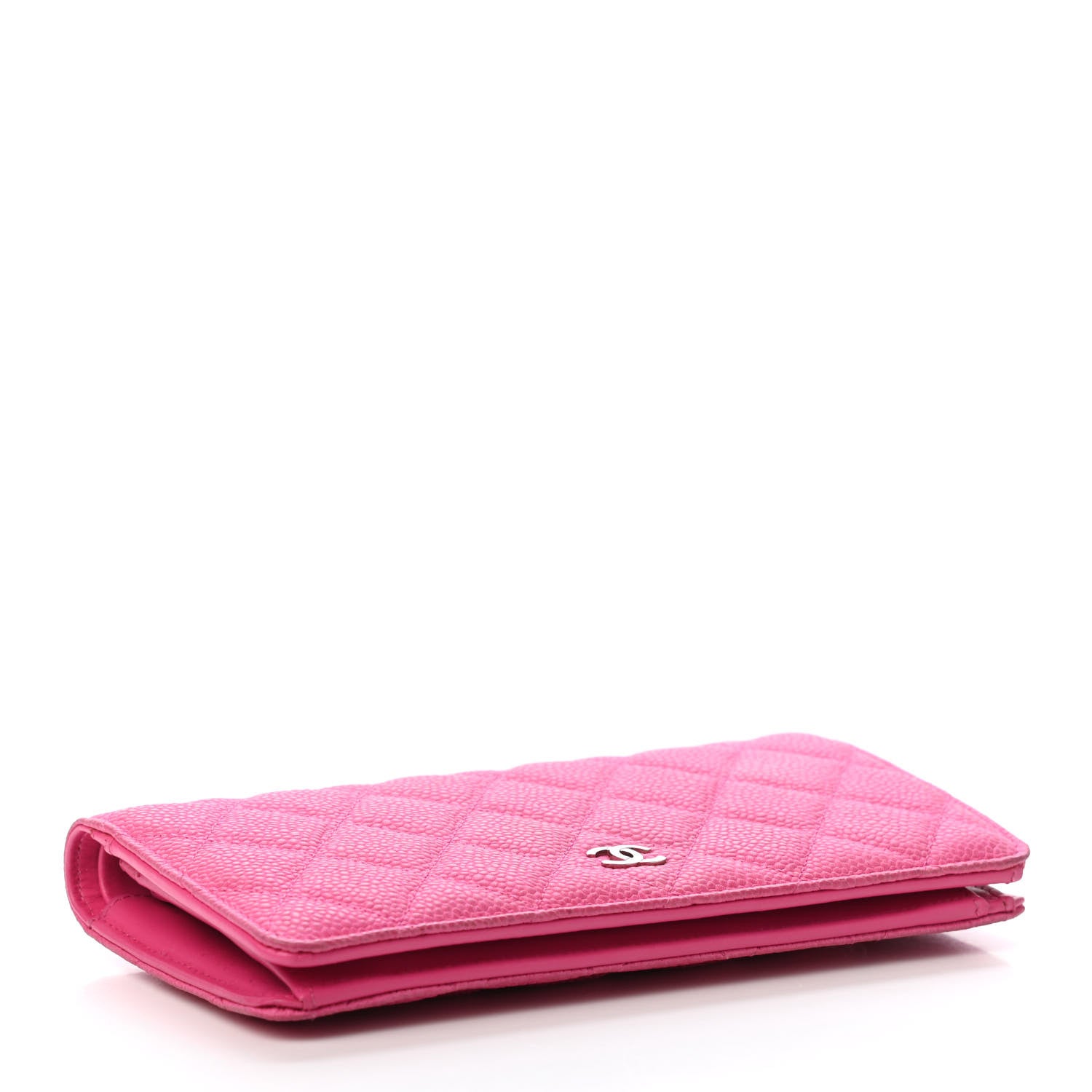 Chanel Iridescent Caviar Quilted Yen Wallet Pink 3 of 4