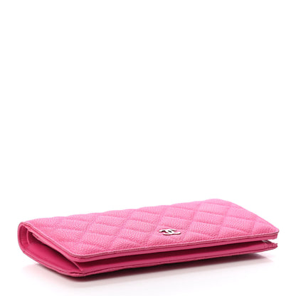 Chanel Iridescent Caviar Quilted Yen Wallet Pink 3 of 4