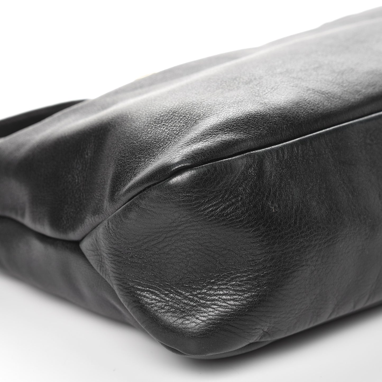 Calfskin Medium Horsebit Chain Hobo Navy